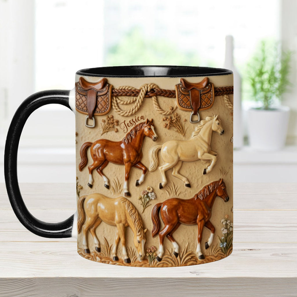 Mug personnalisé « Love Horse » avec motif cheval