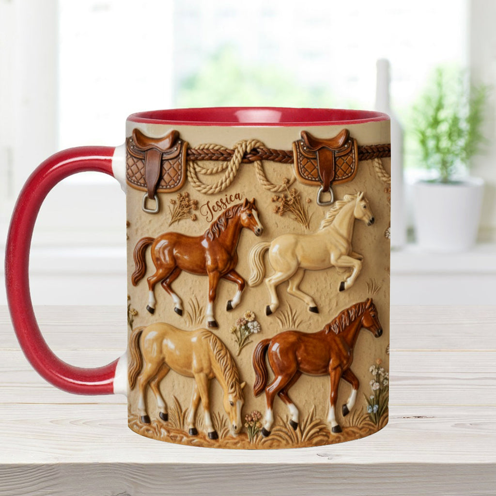 Mug personnalisé « Love Horse » avec motif cheval