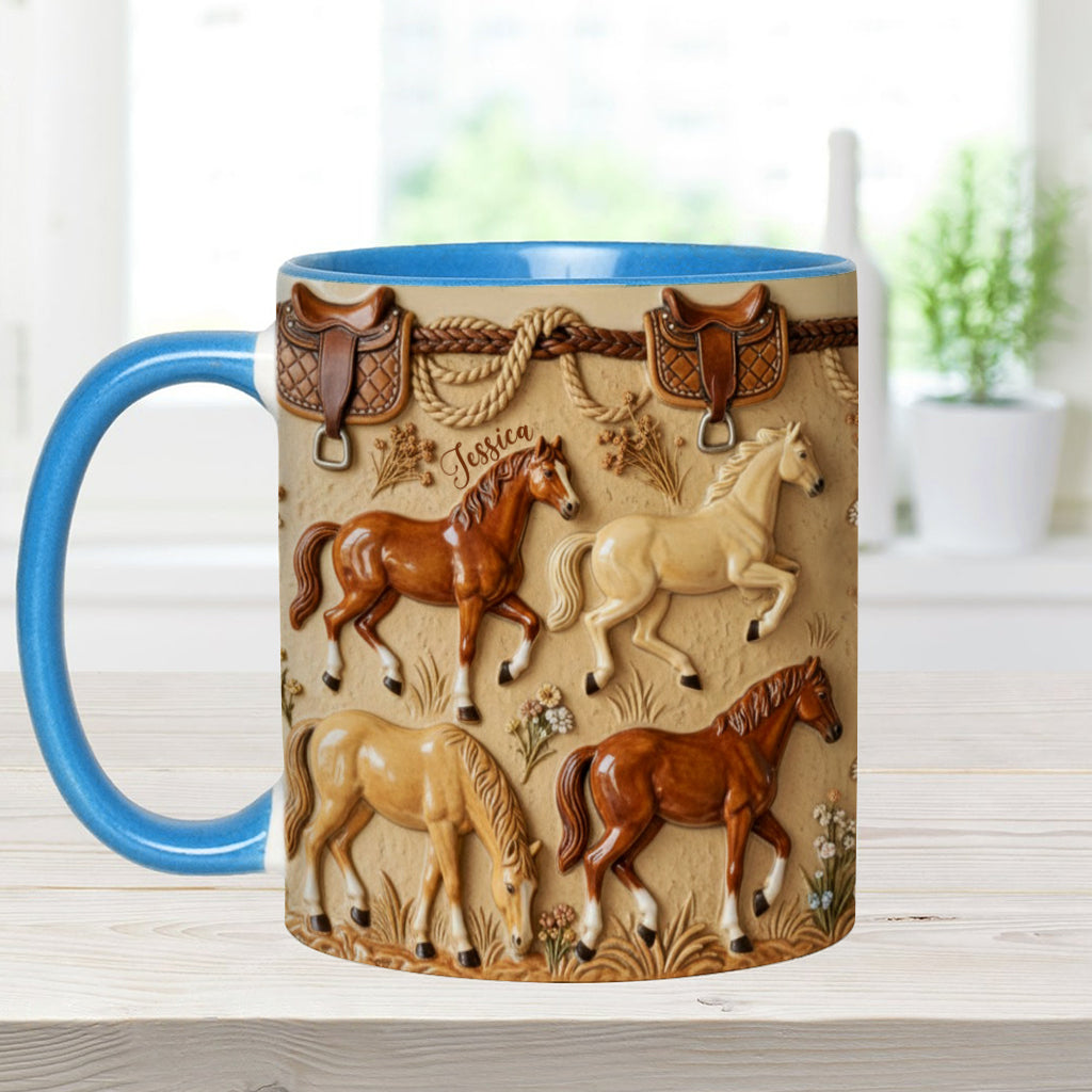 Mug personnalisé « Love Horse » avec motif cheval
