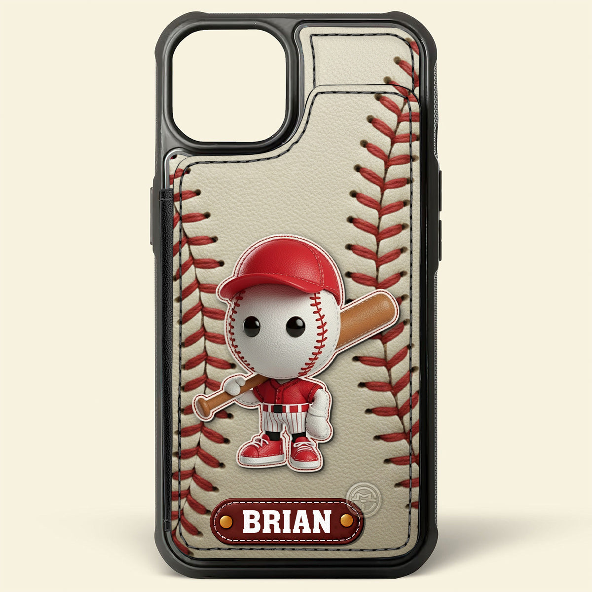 Love Baseball - Personalized Baseball Fully Printed Wallet Phone Case