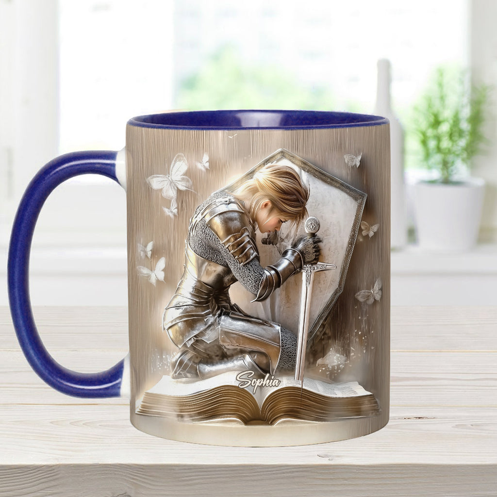 God Says I am Warrior - Personalized Christian Accent Mug