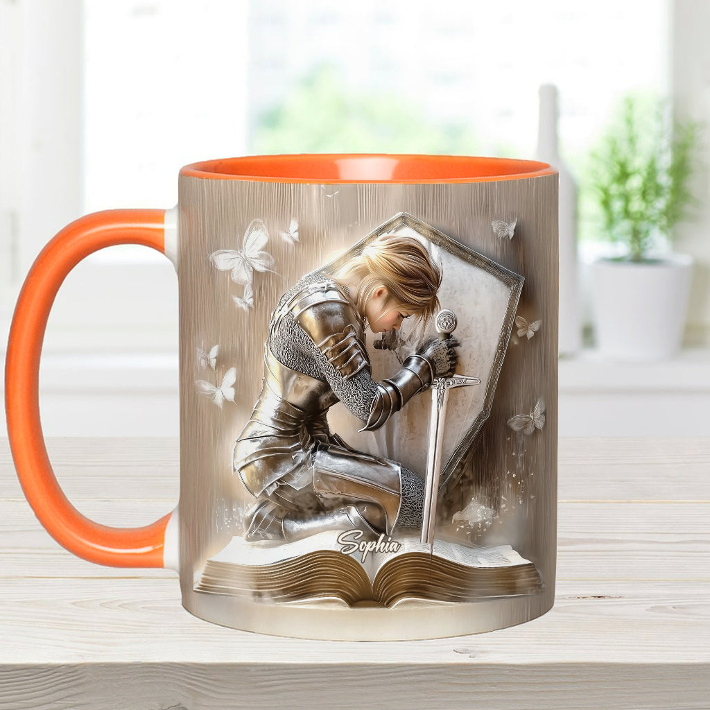 God Says I am Warrior - Personalized Christian Accent Mug