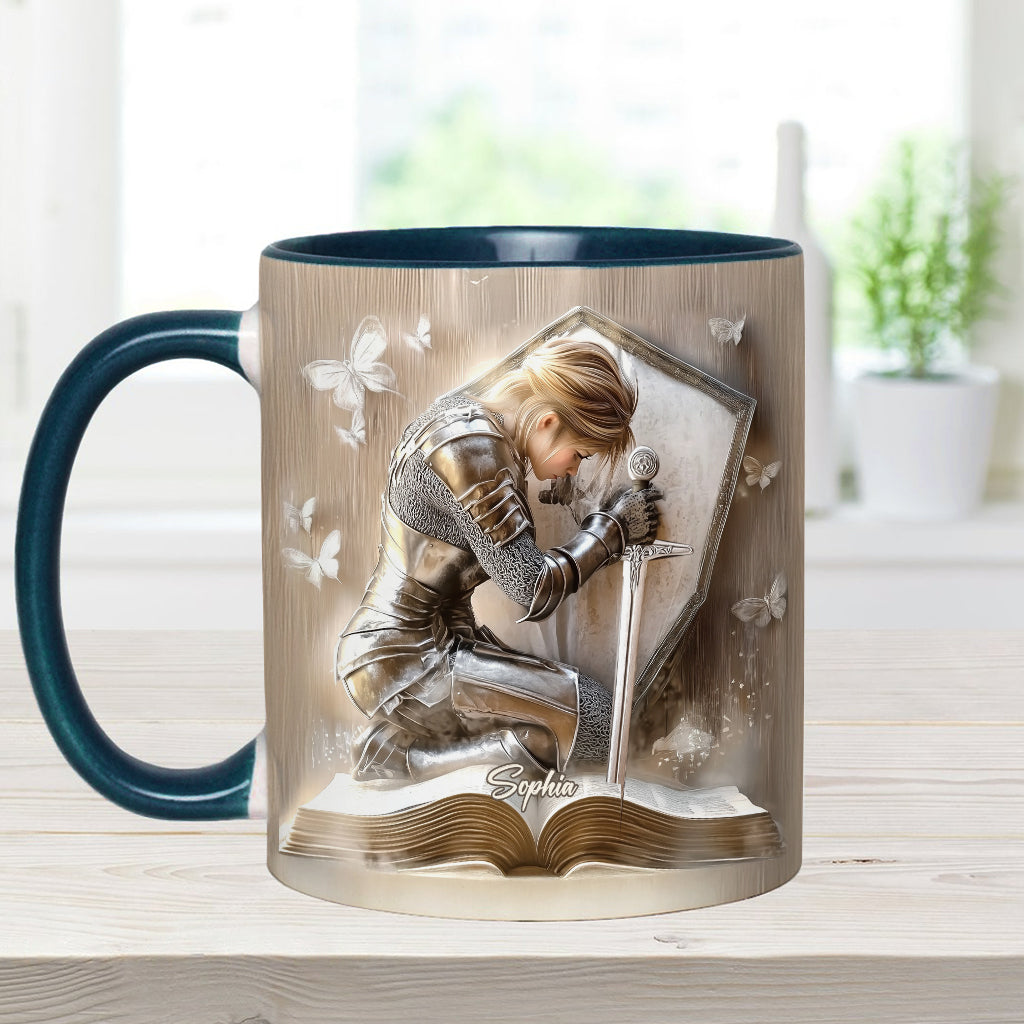 God Says I am Warrior - Personalized Christian Accent Mug