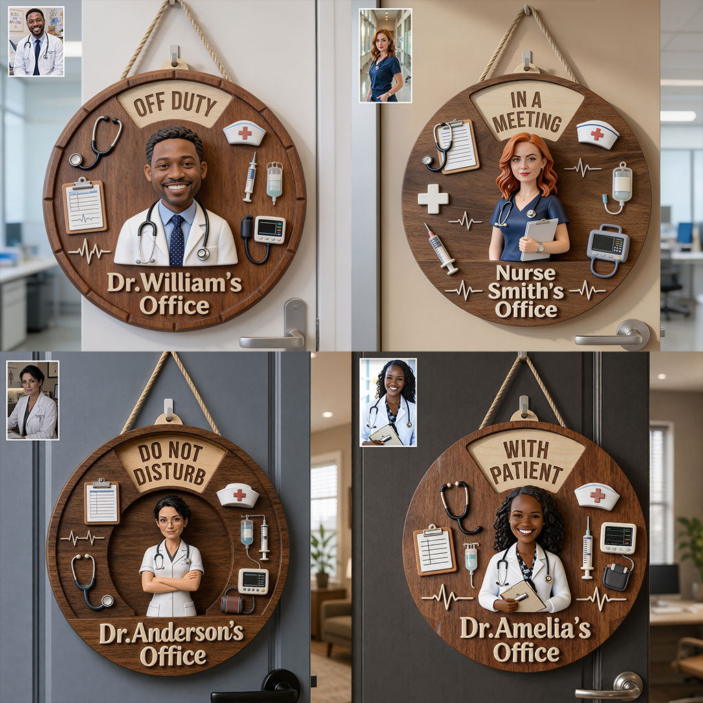Ready To Care - Personalized Nurse Spinner Sign Custom Shape