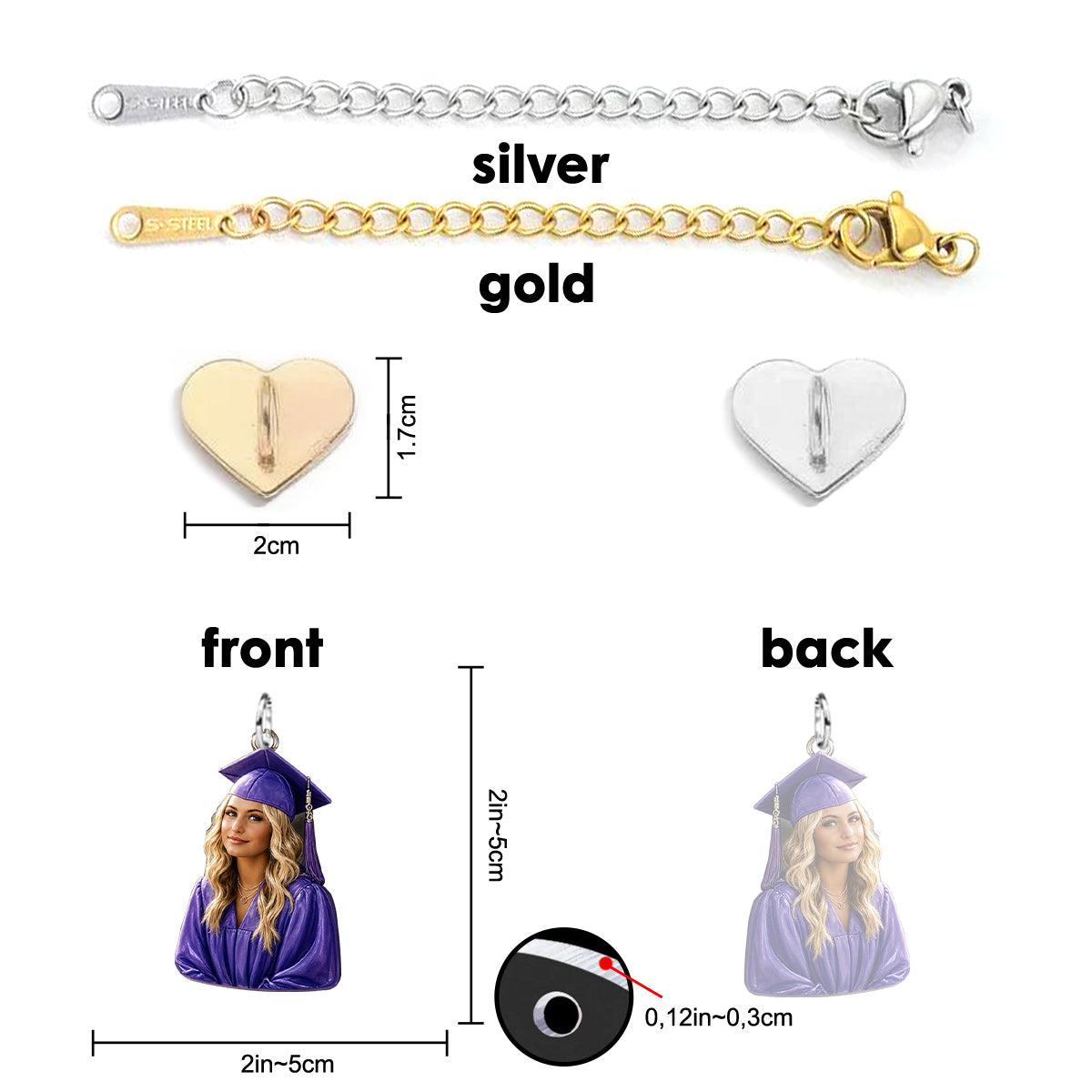 Promotion de 2026 - Charms de Graduation Personnalisés