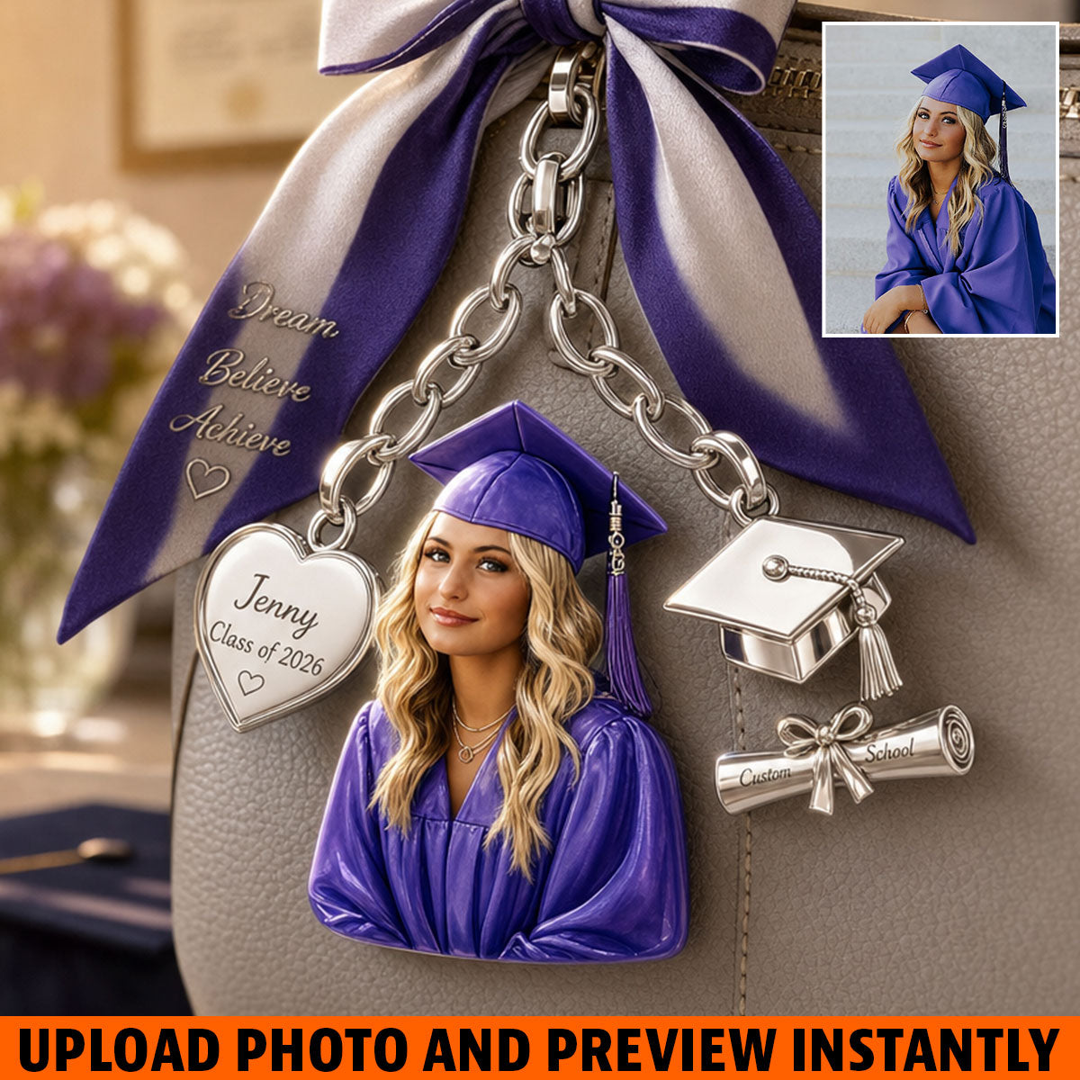 Promotion de 2026 - Charms de Graduation Personnalisés