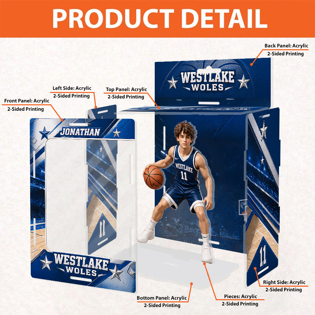 Custom Any Sport - Personalized Basketball Acrylic Display Box