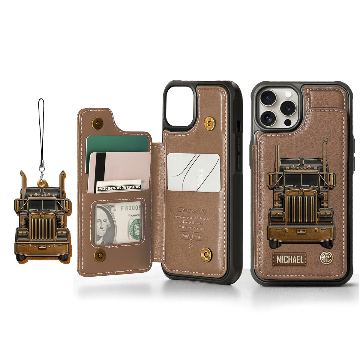 Étui portefeuille personnalisé pour chauffeur routier