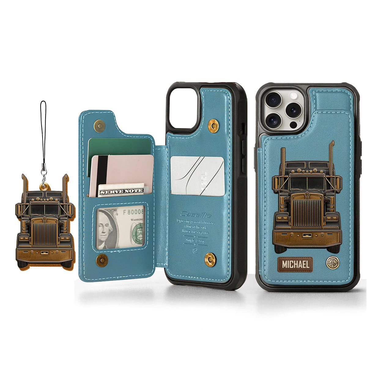 Étui portefeuille personnalisé pour chauffeur routier