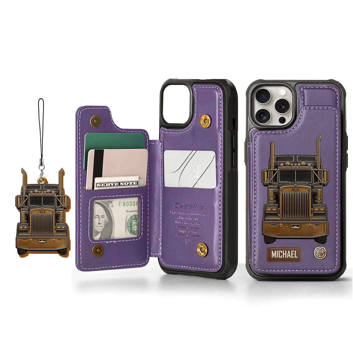 Étui portefeuille personnalisé pour chauffeur routier