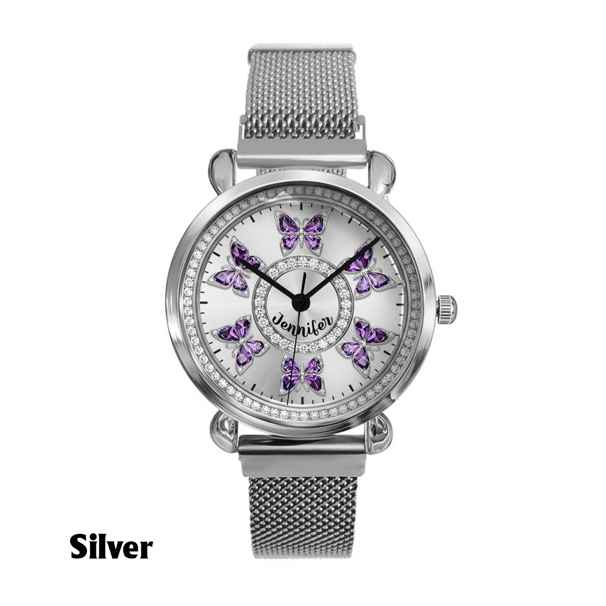 Montre-bracelet personnalisée pour femme « Papillons d'amour » -