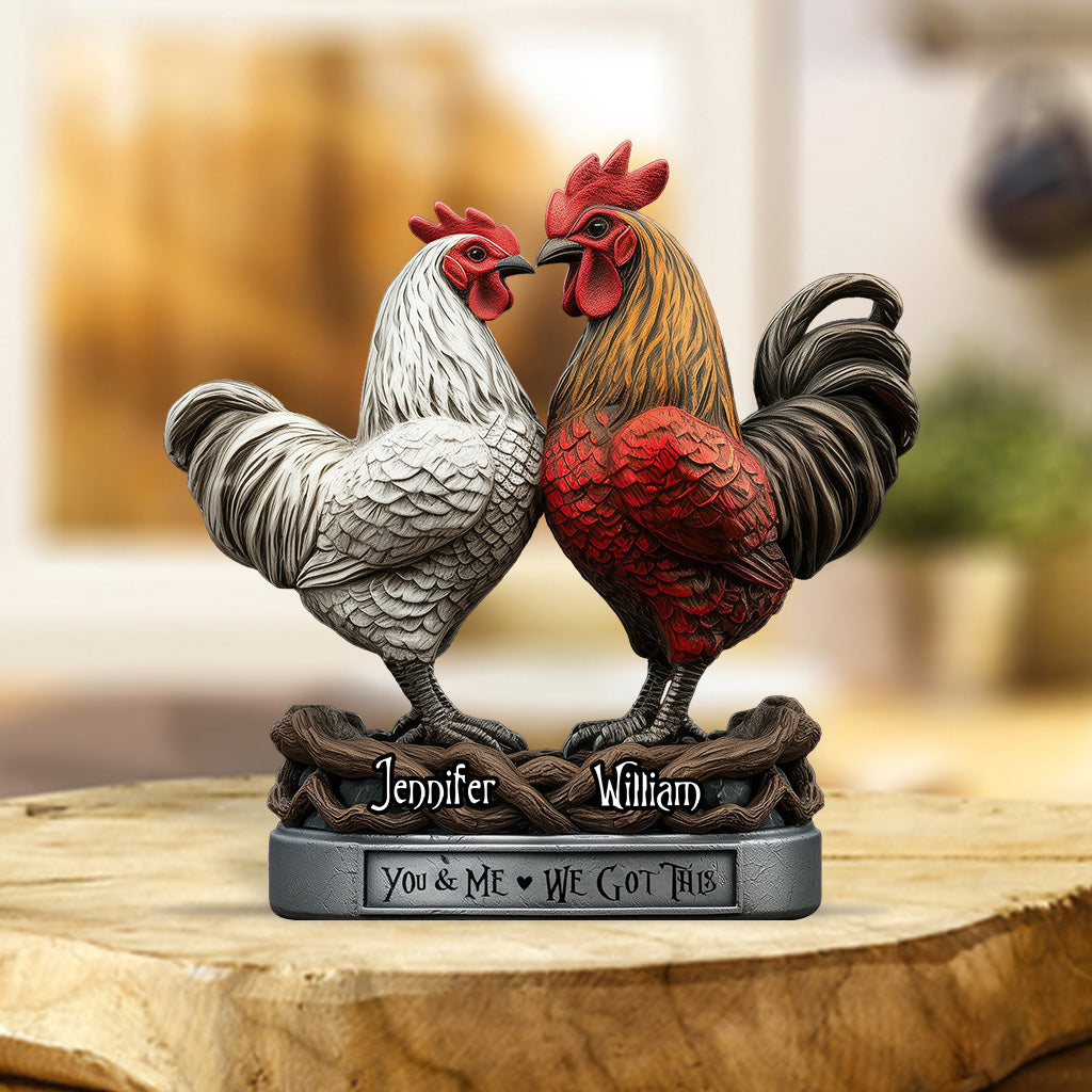 You & Me - Personalized Chicken Custom Shaped Acrylic Plaque