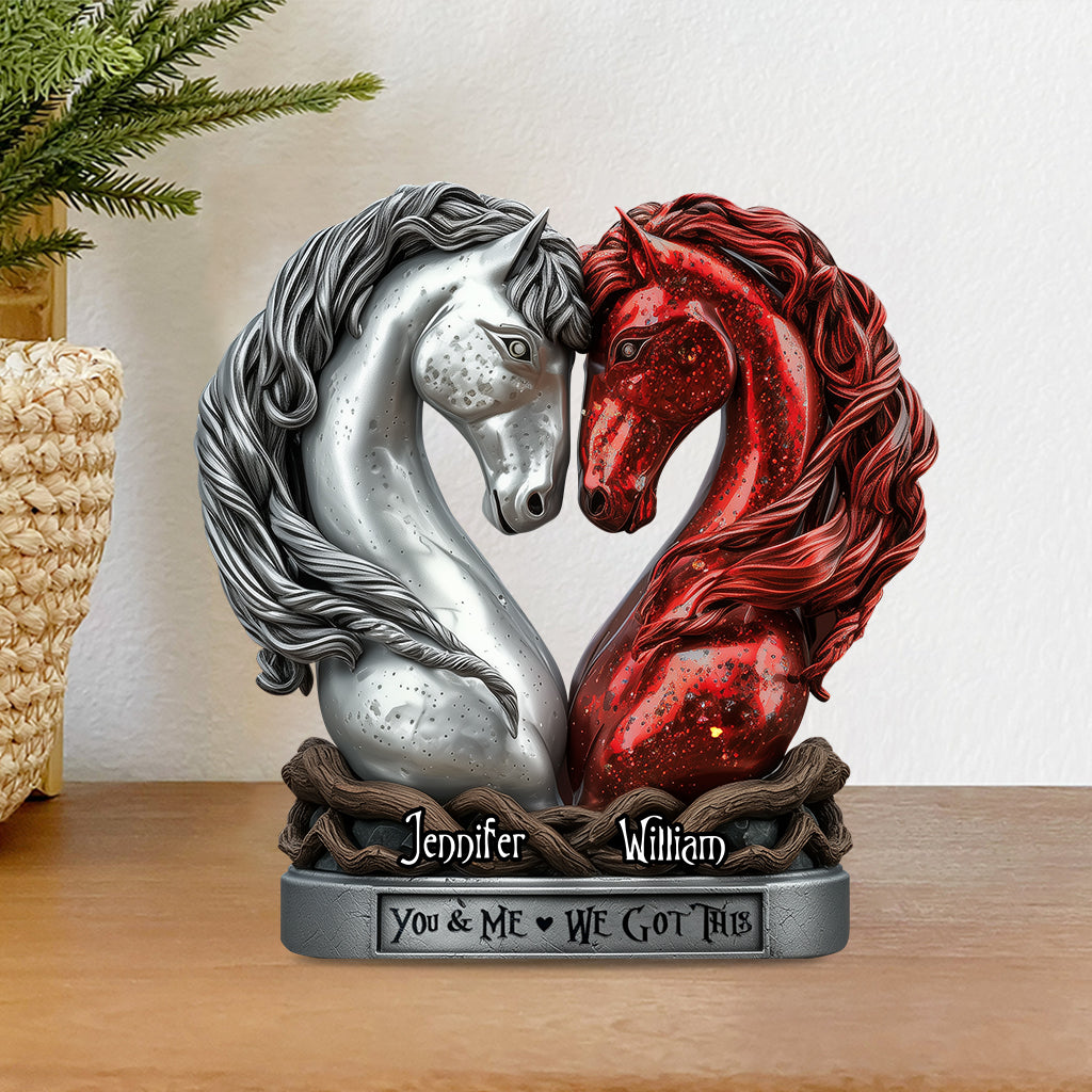You & Me - Personalized Horse Custom Shaped Acrylic Plaque