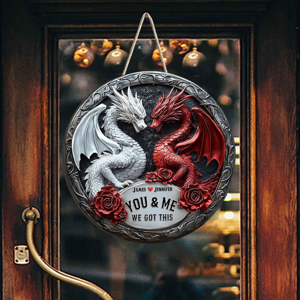 Toi et moi - Panneau en bois personnalisé pour couples