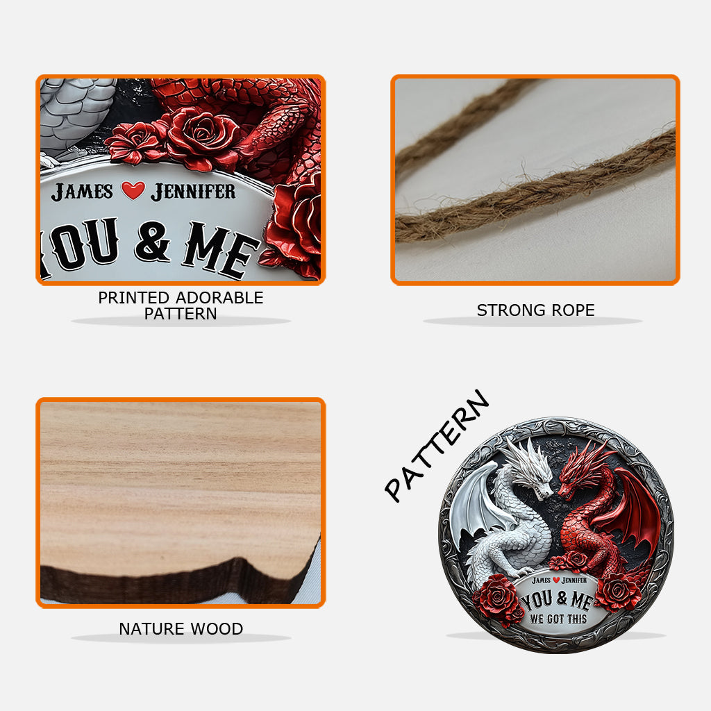 Toi et moi - Panneau en bois personnalisé pour couples