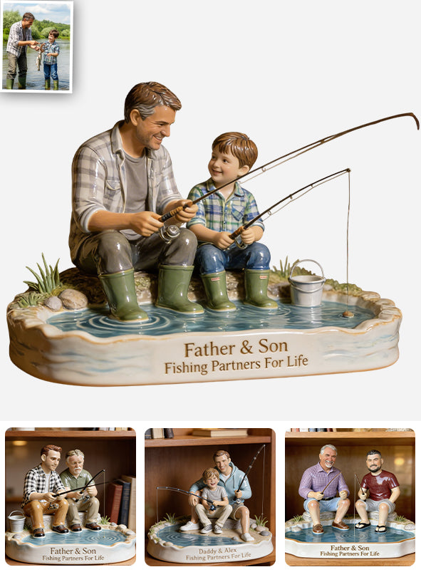 Partenaires de pêche pour la vie - Plaque acrylique personnalisée en forme sur mesure