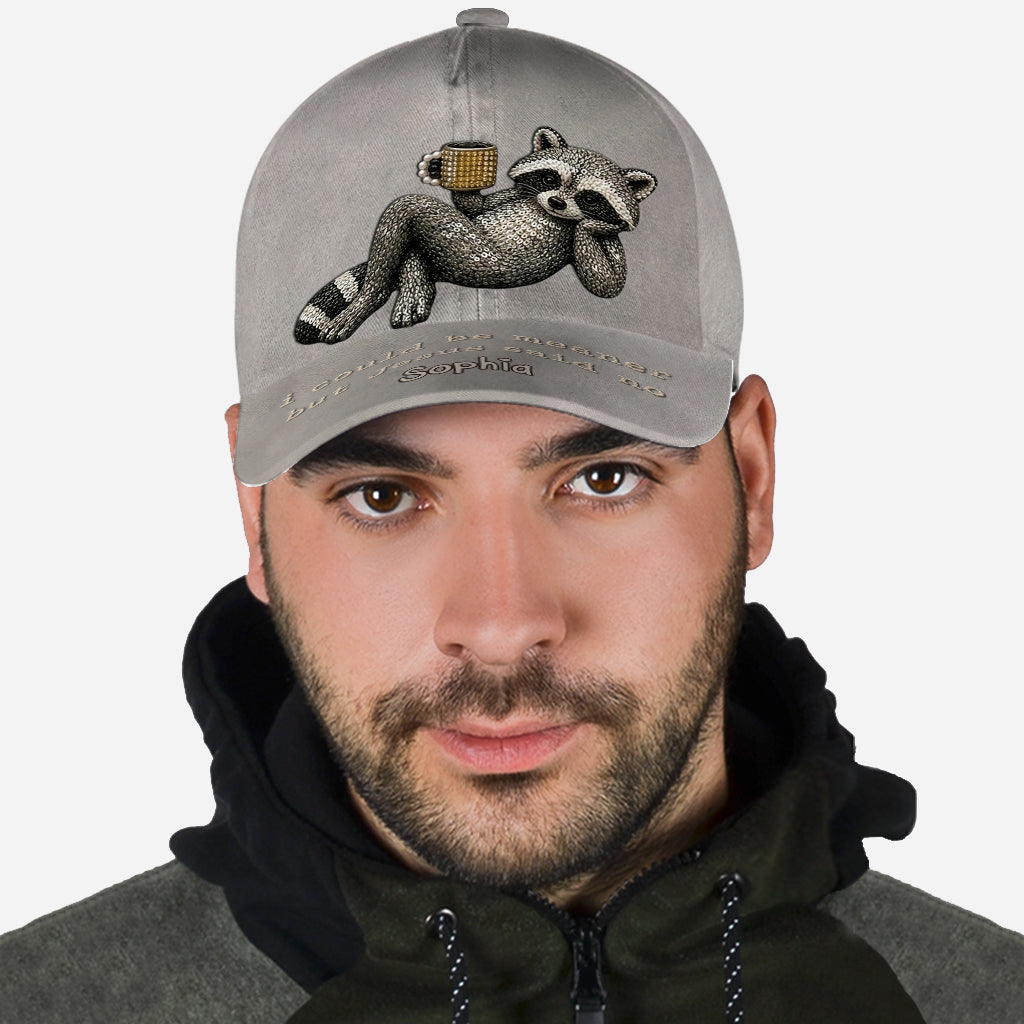Funny Sarcastic Gift For Christians - Personalized Raccoon Classic Cap
