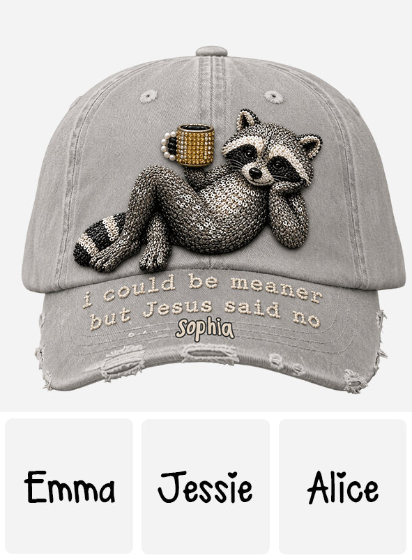 Funny Sarcastic Gift For Christians - Personalized Raccoon Classic Cap