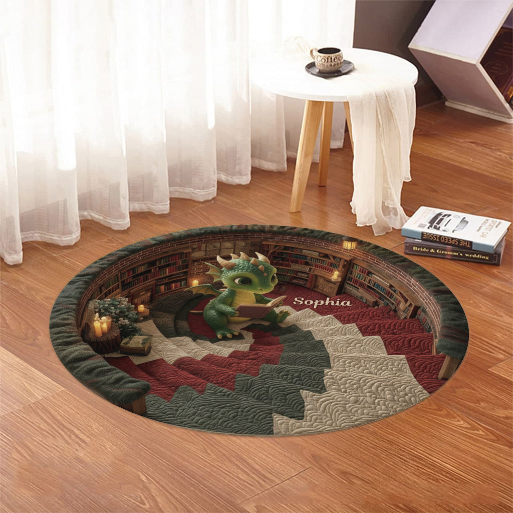 Tapis rond personnalisé Love Books