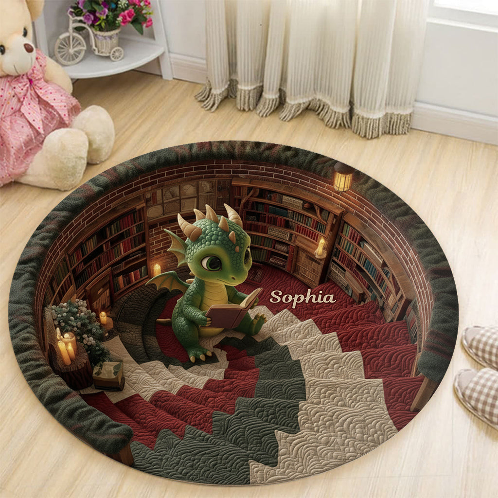 Tapis rond personnalisé Love Books
