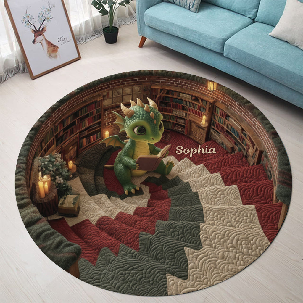 Tapis rond personnalisé Love Books