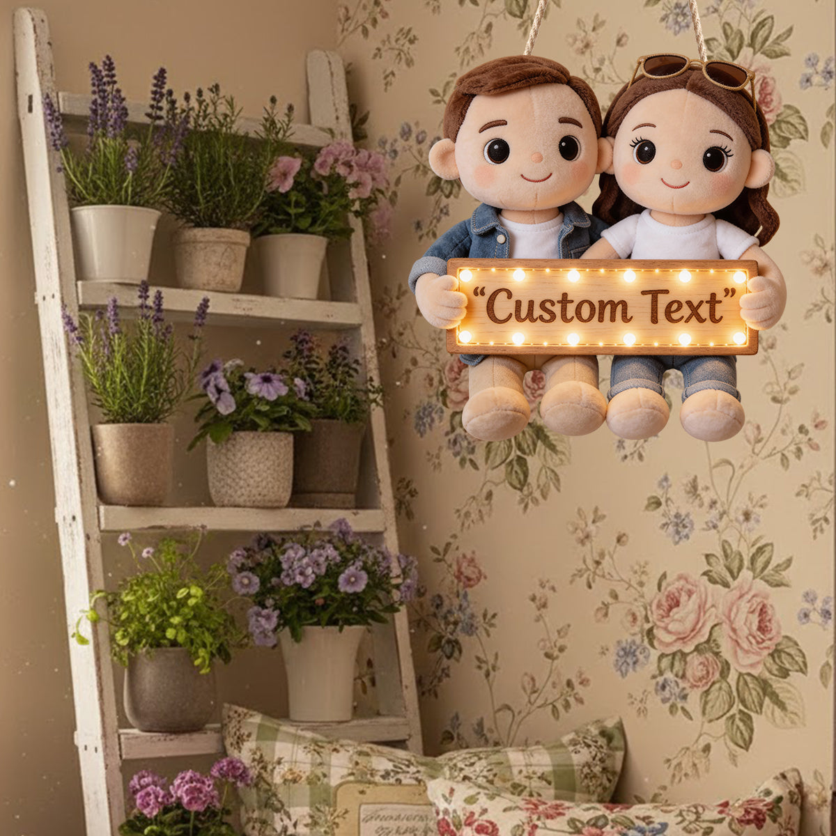 Toi et moi, on gère ! - Panneau lumineux LED personnalisé pour couples en acrylique