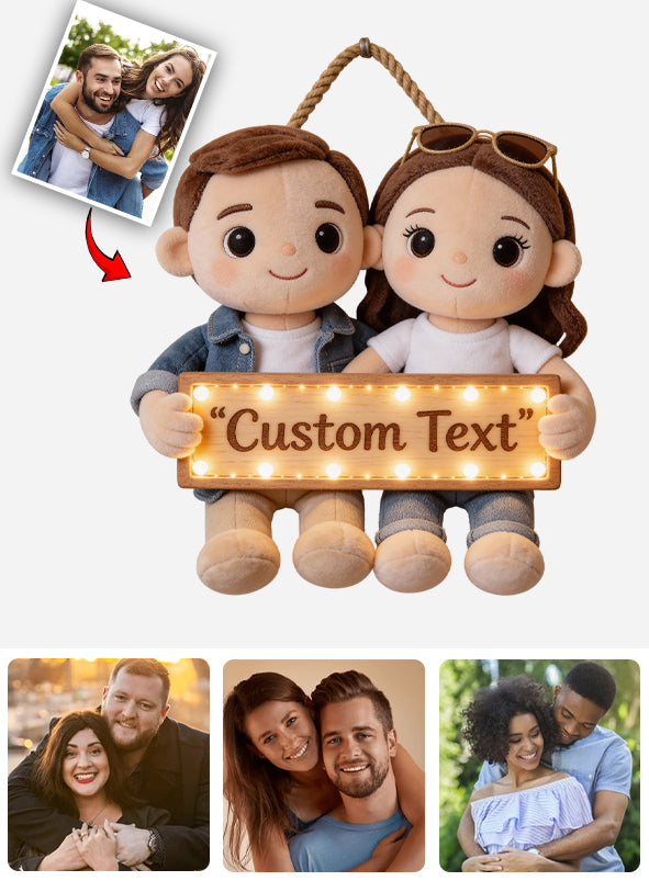 Toi et moi, on gère ! - Panneau lumineux LED personnalisé pour couples en acrylique