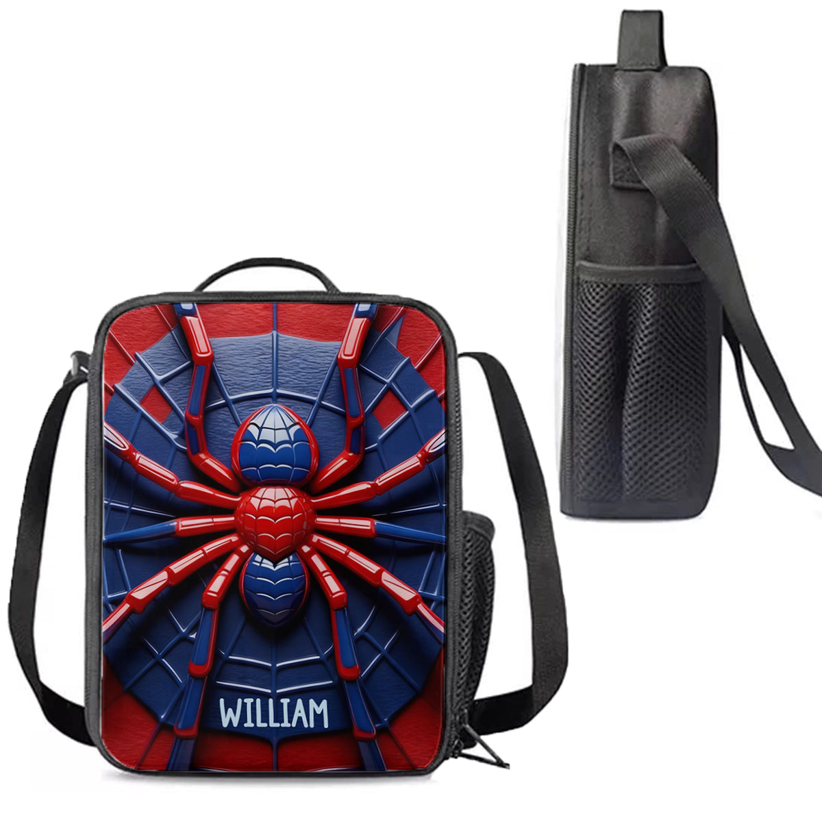 Ensemble sac à dos, sac à lunch et trousse personnalisés Spider pour enfant