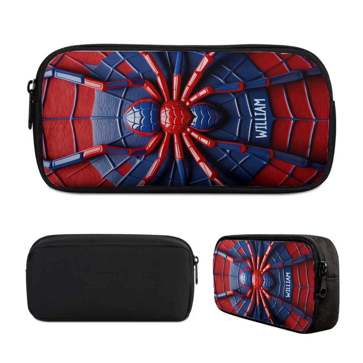 Ensemble sac à dos, sac à lunch et trousse personnalisés Spider pour enfant