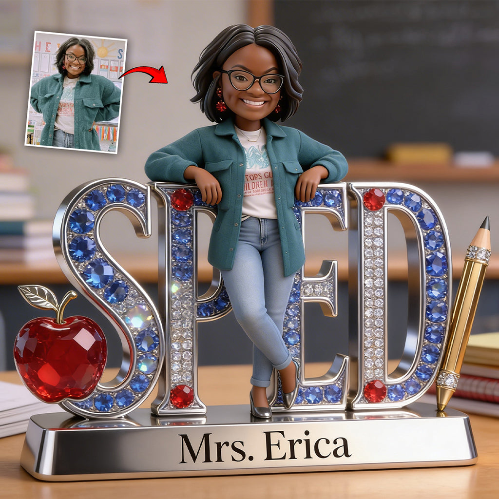 Custom Any Title Gift For Teacher/Educator - Personalized Teacher Custom Shaped Acrylic Plaque