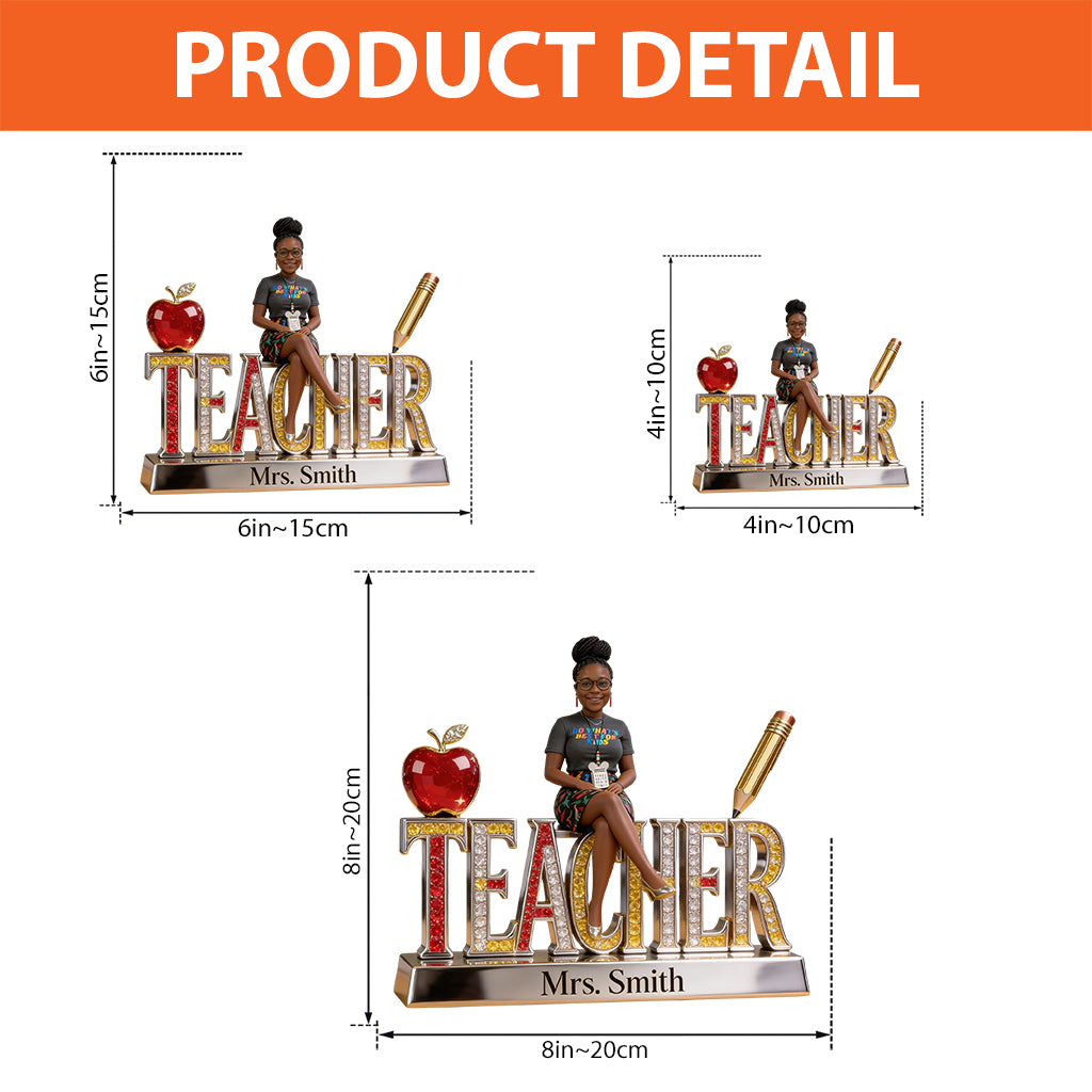 Custom Any Title Gift For Teacher/Educator - Personalized Teacher Custom Shaped Acrylic Plaque