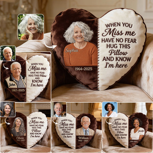 En souvenir de quelqu'un - Coussin commémoratif personnalisé en fausse fourrure