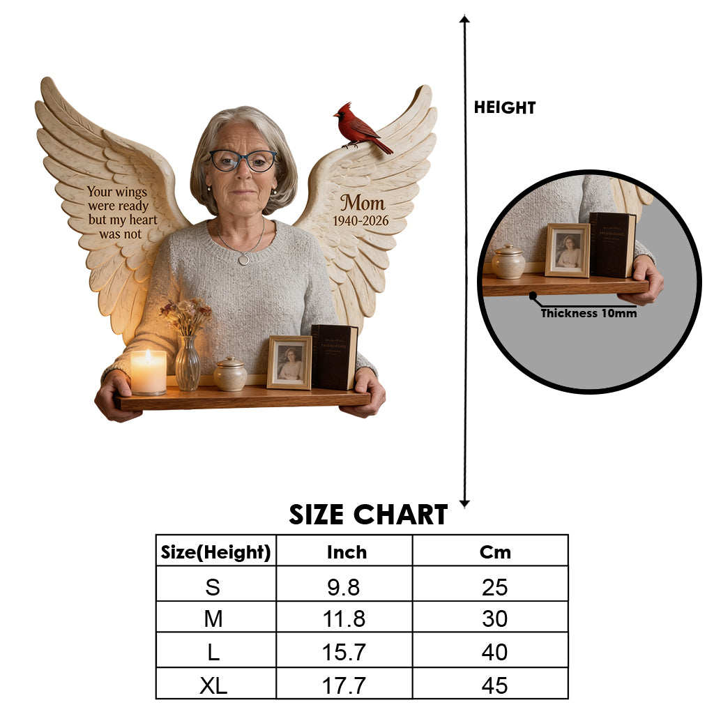Vos ailes étaient prêtes - Étagère flottante en bois commémorative personnalisée