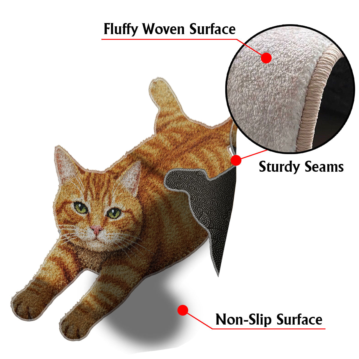 Cute Cat - Personalized Cat Non-Slip Tufted Rug