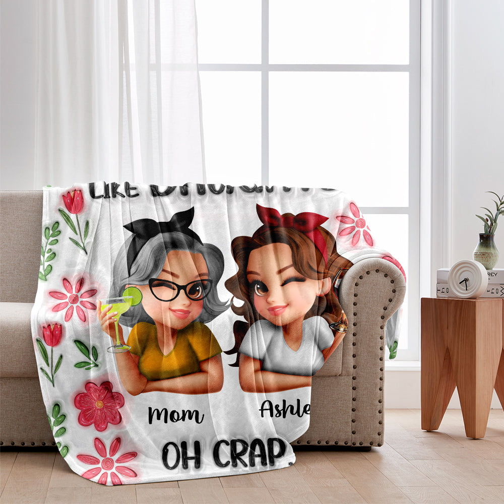 Like Mother Like Daughter - Personalized Mother Blanket