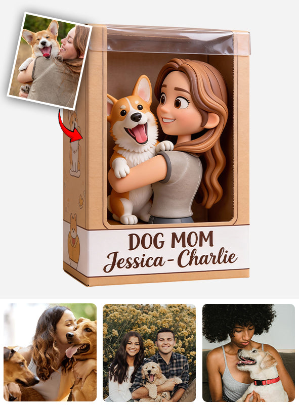 J'aime les chiens - Plaque acrylique personnalisée en forme de chien