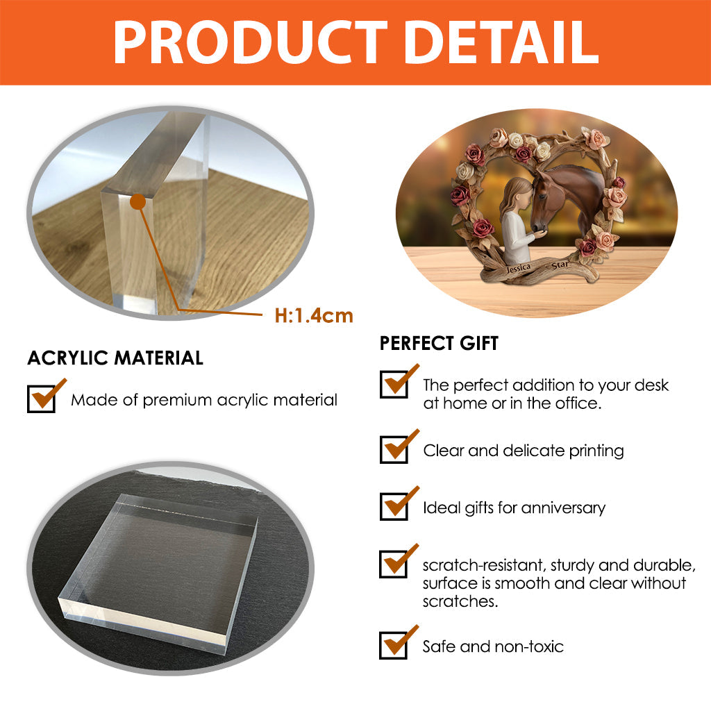 Horse Girl - Personalized Horse Custom Shaped Acrylic Plaque