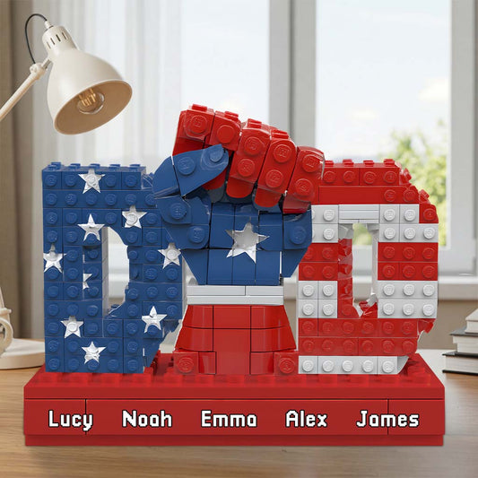 Poing de papa fort - Plaque acrylique personnalisée « Papa fort » en forme de poing - Plaque acrylique personnalisée pour père