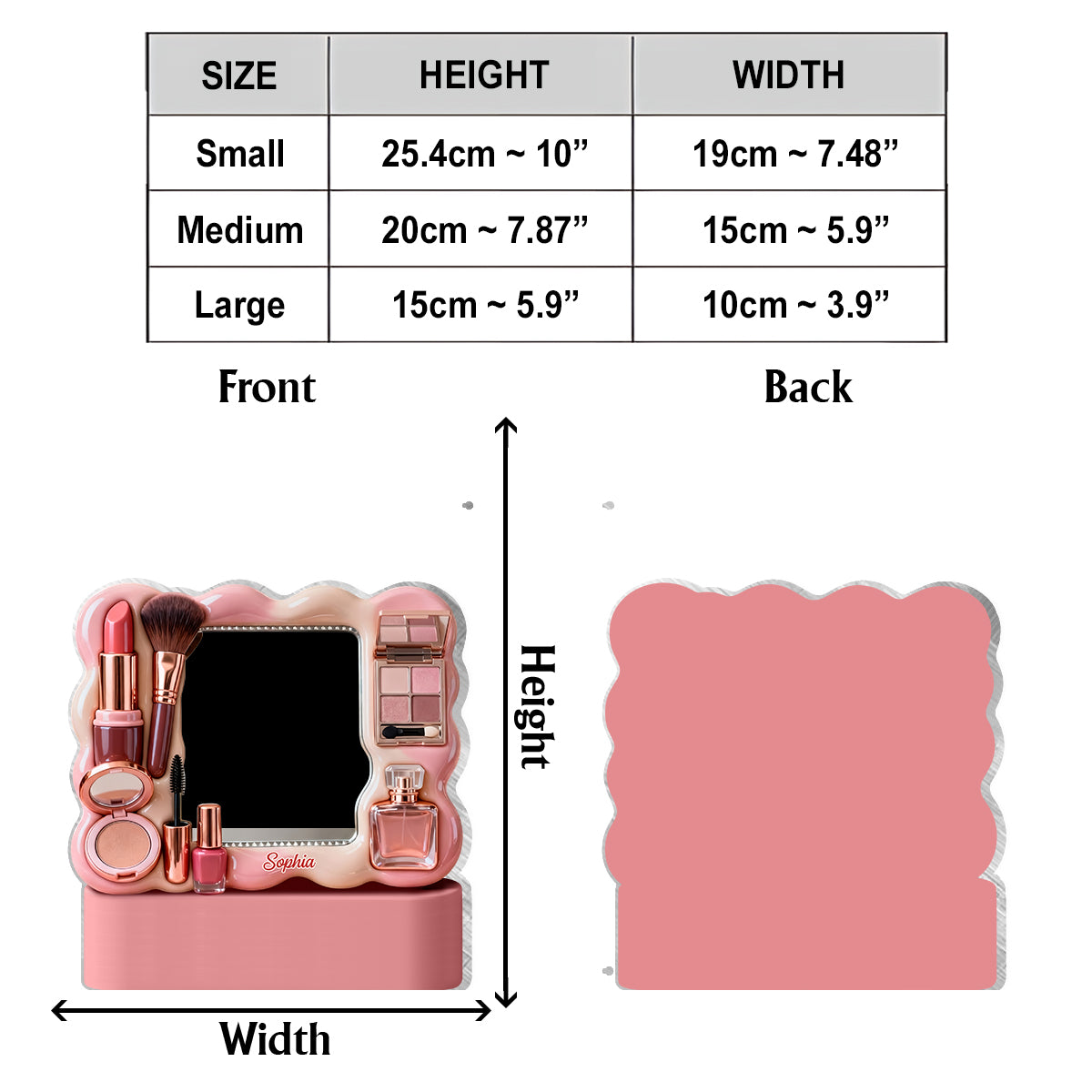 Makeup Artist - Personalized Makeup Desk Mirror