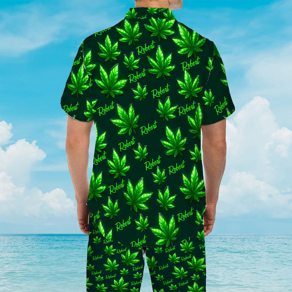 Let's Get High - Personalized Weed Hawaiian Shirt & Men Shorts