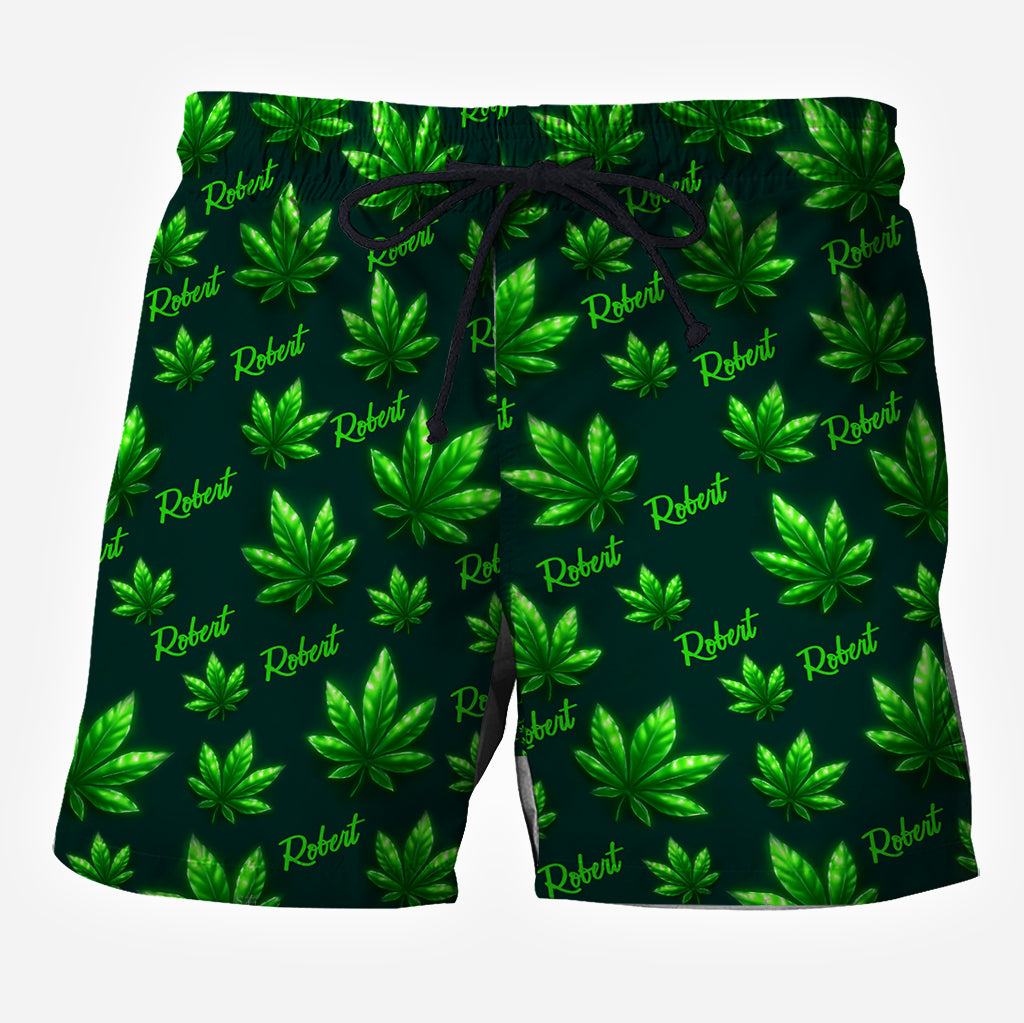 Let's Get High - Personalized Weed Hawaiian Shirt & Men Shorts