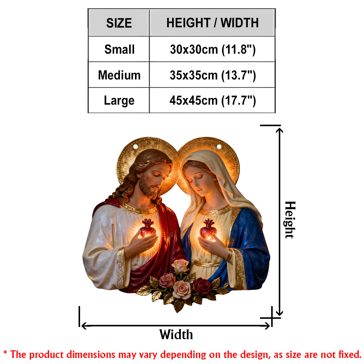 Sacrés-Cœurs chrétiens - Enseigne lumineuse LED chrétienne personnalisée en acrylique