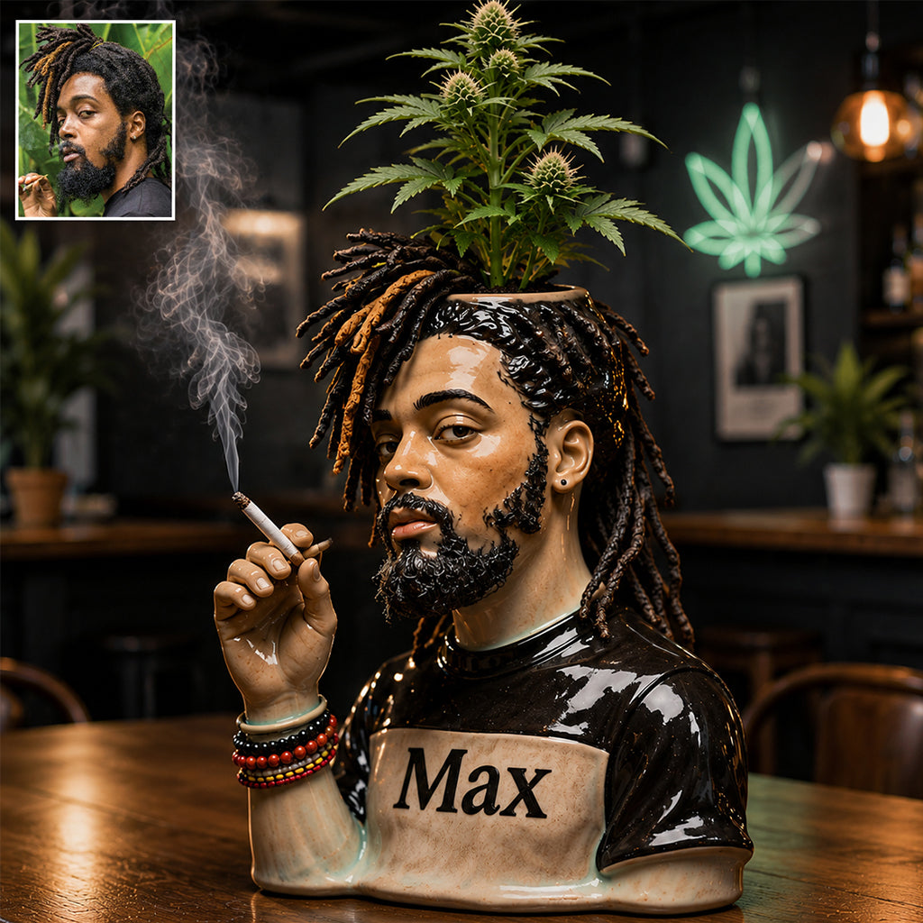 Paradis Vert - Pot Acrylique Personnalisé pour Plantes