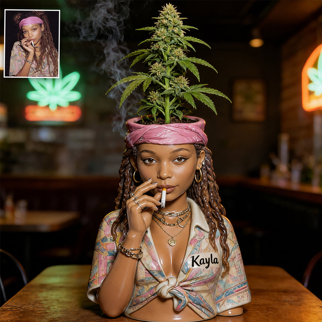 Paradis Vert - Pot Acrylique Personnalisé pour Plantes