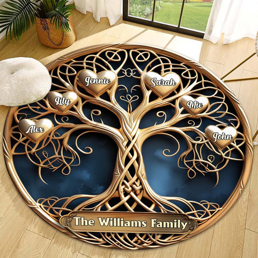 Love Grows Here - Personalized Family Shaped Doormat