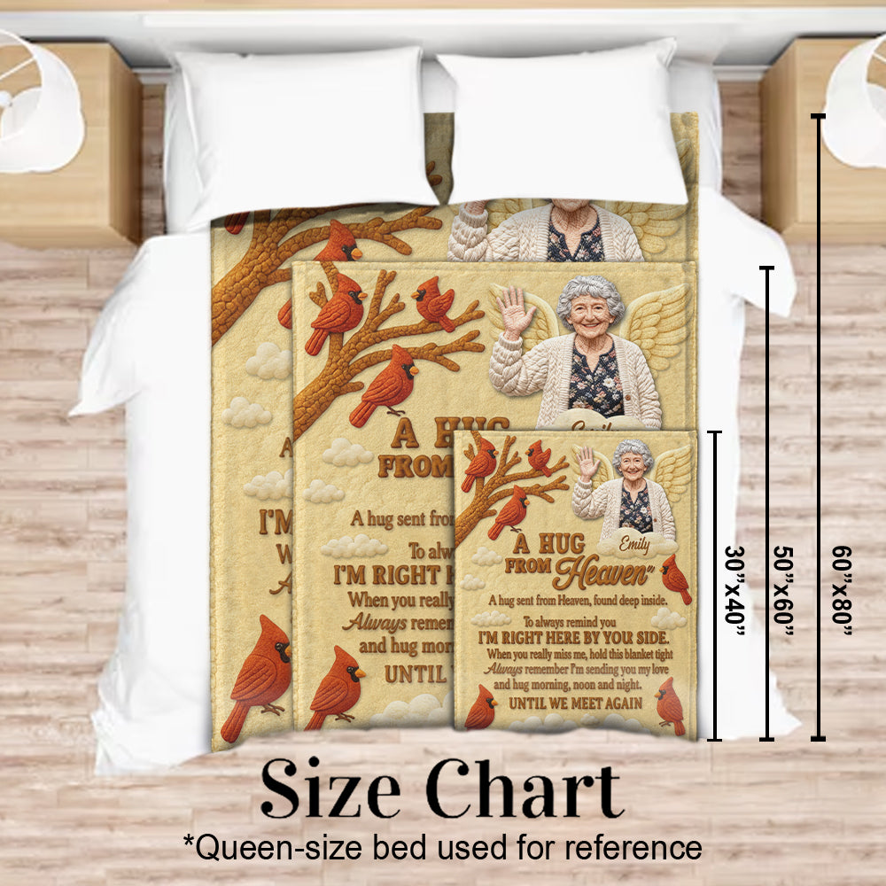 Un câlin du ciel, cadeau commémoratif - Couverture commémorative personnalisée