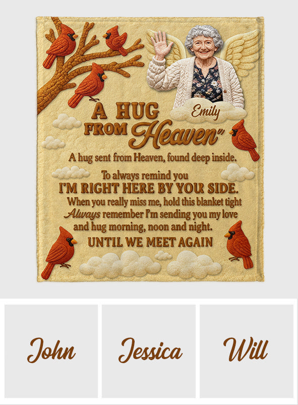 Un câlin du ciel, cadeau commémoratif - Couverture commémorative personnalisée