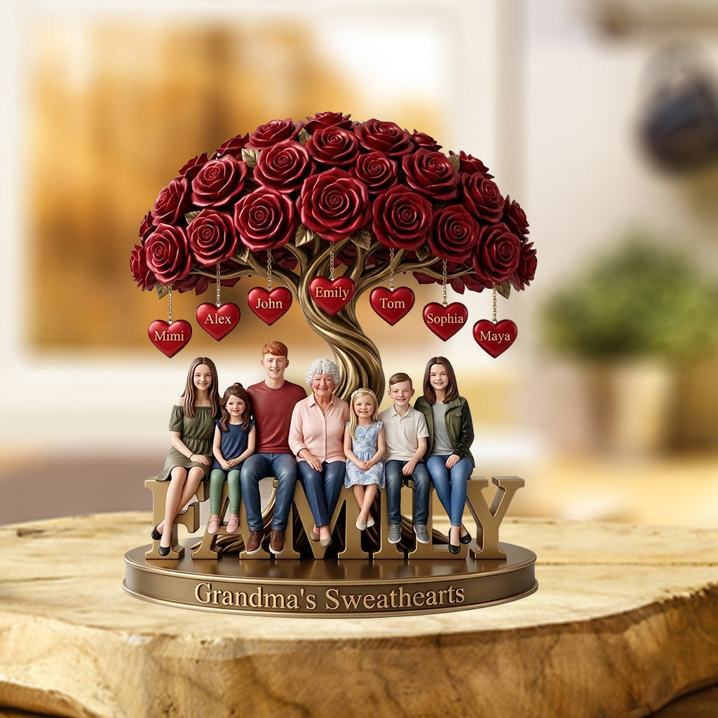 Our Family - Personalized Family Custom Shaped Acrylic Plaque