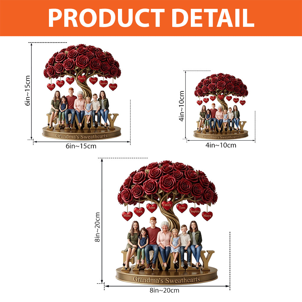 Our Family - Personalized Family Custom Shaped Acrylic Plaque