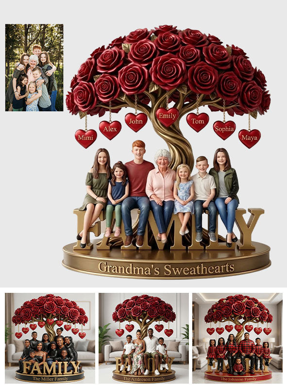 Our Family - Personalized Family Custom Shaped Acrylic Plaque